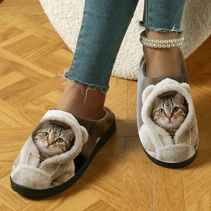 Ērtas čības ar kaķa seju