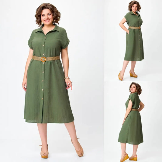 Ērta kleita ar jostiņu