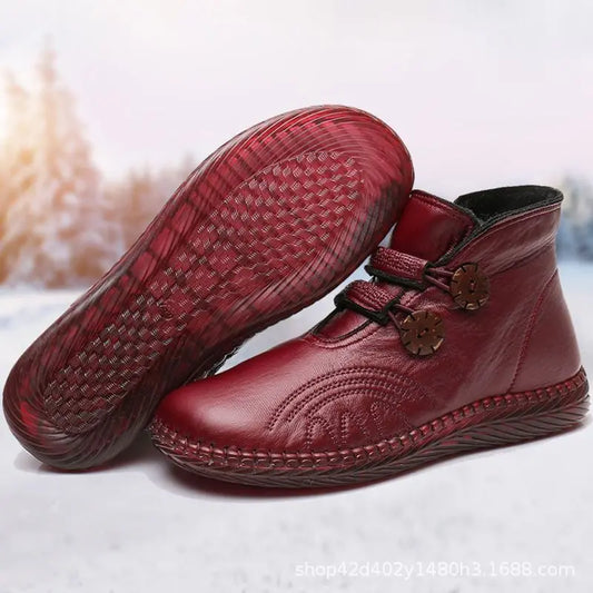 Ādas apavi sievietēm ar kažokādu