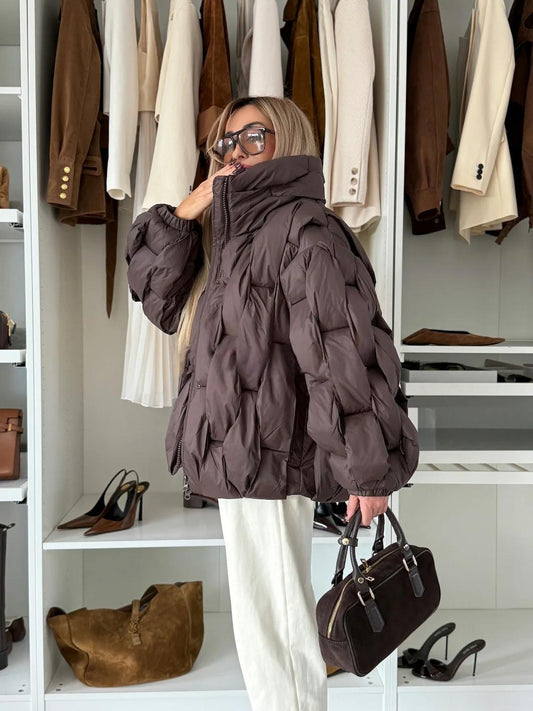 Sieviešu brīvā laika jaka ar apkakli