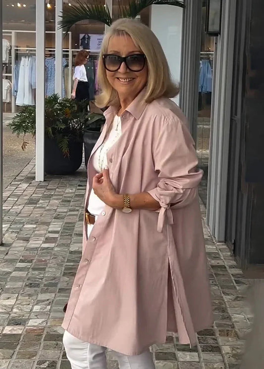 Ilgās kreklu ar apkakli