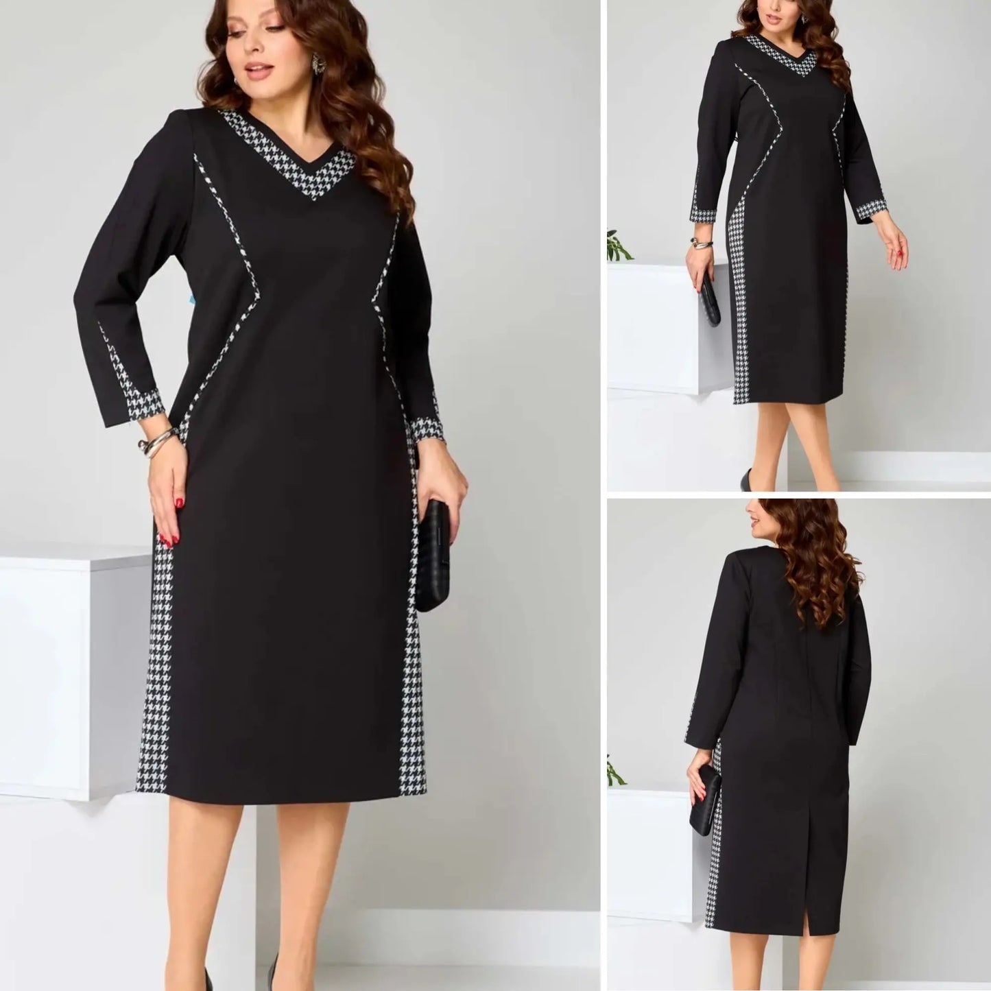 Melna eleganta kleita sievietēm