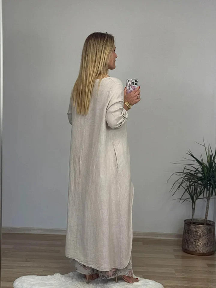 Pēc pasūtījuma piegriezts kokvilnas un lina komplekts