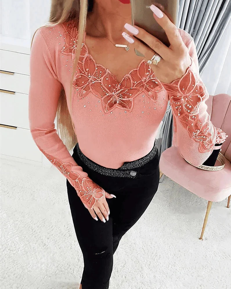 Sieviešu plānas, volāniem rotātas blūzes