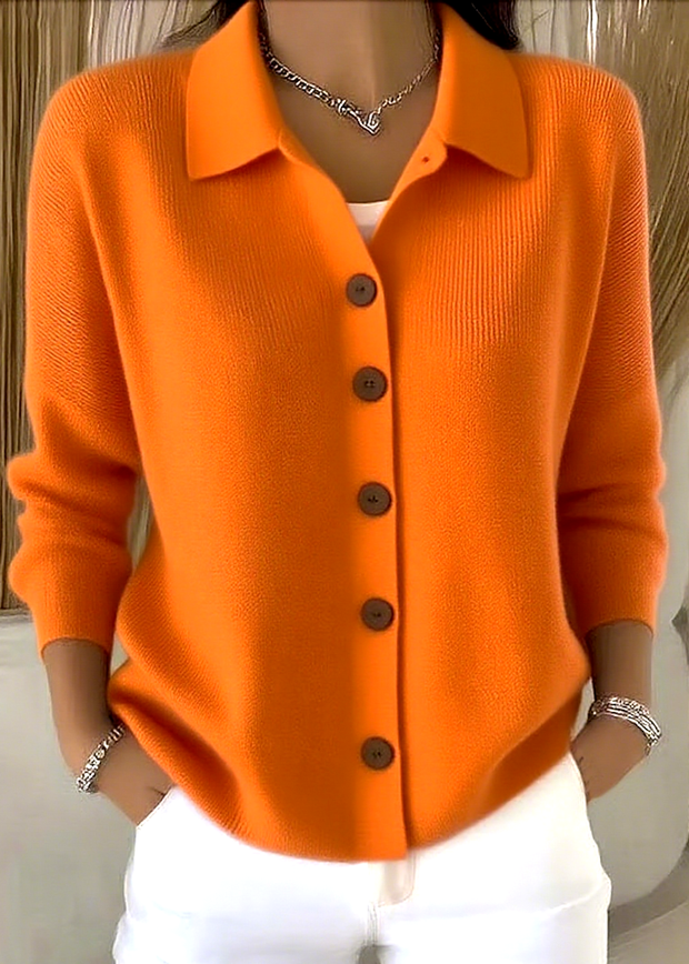 Sieviešu ērts garroku kardigans