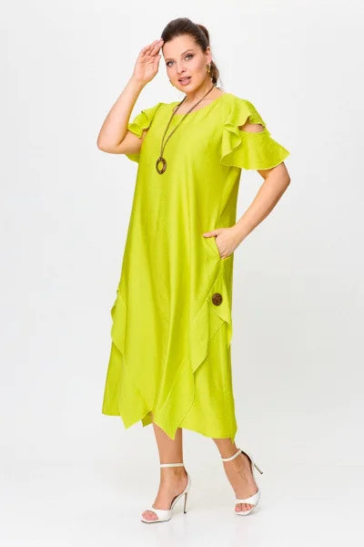 Eleganta kleita ar īsām piedurknēm