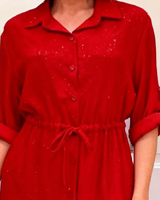 Sarkana krekla kleita