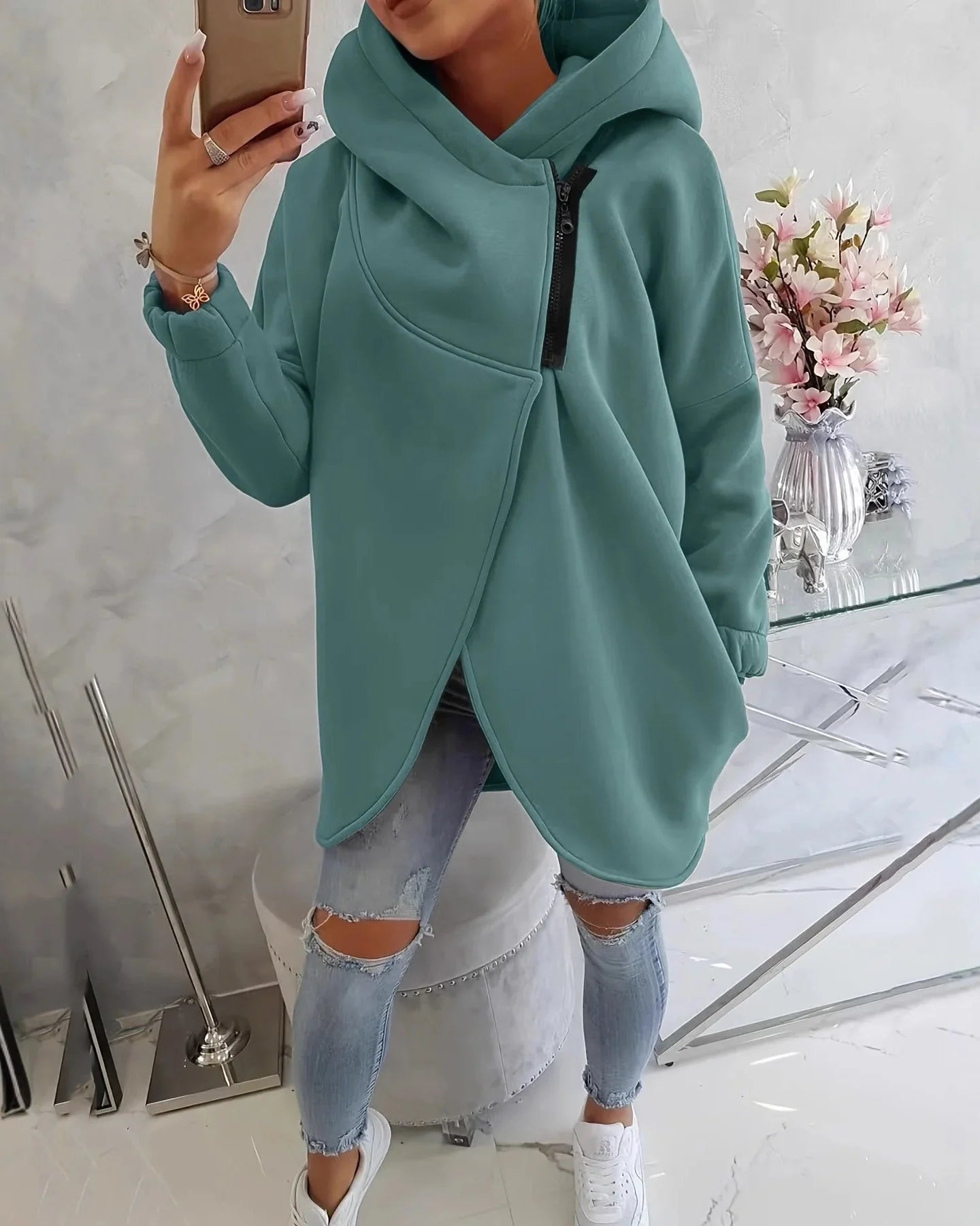 Rudens džemperis ar kapuci