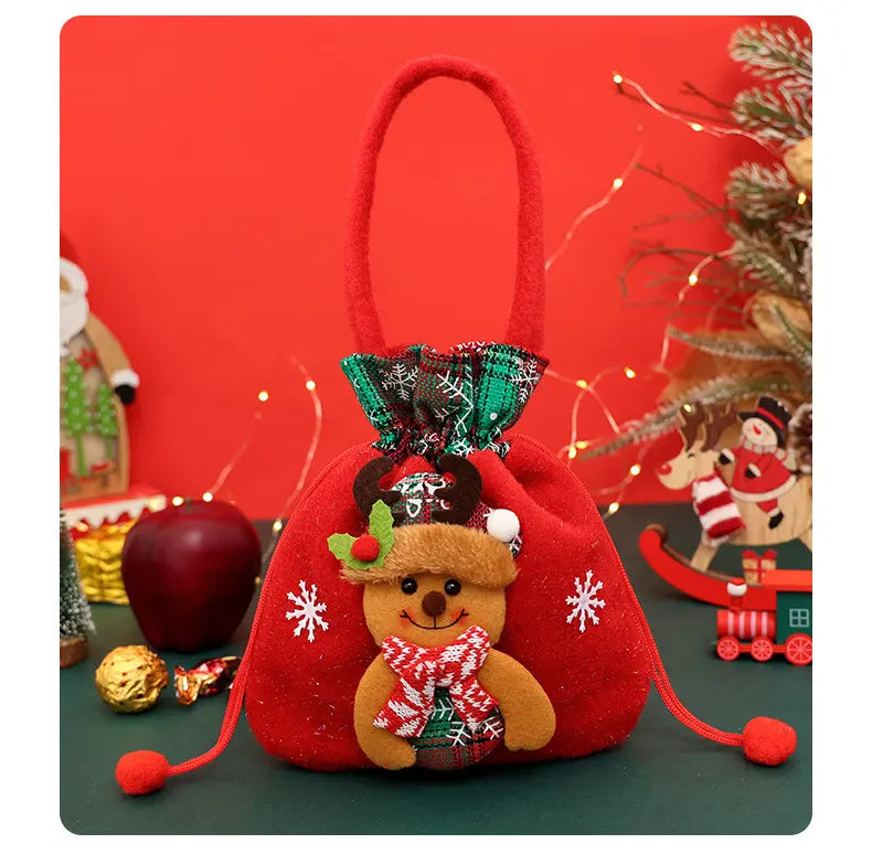 Auduma Ziemassvētku maisiņi (4 gab.)