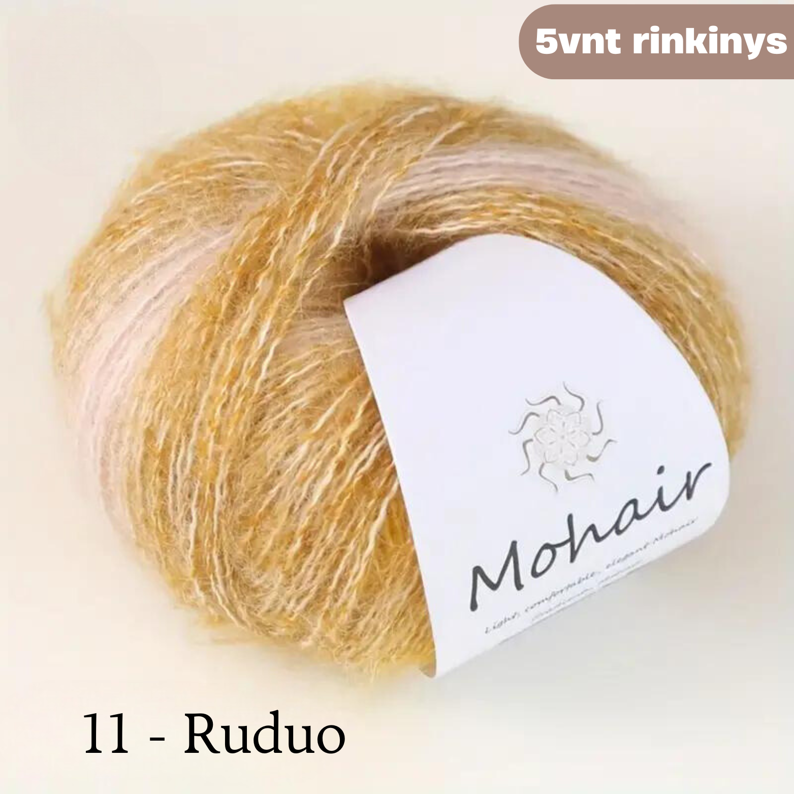 Mohēra adīšanas diegu komplekts