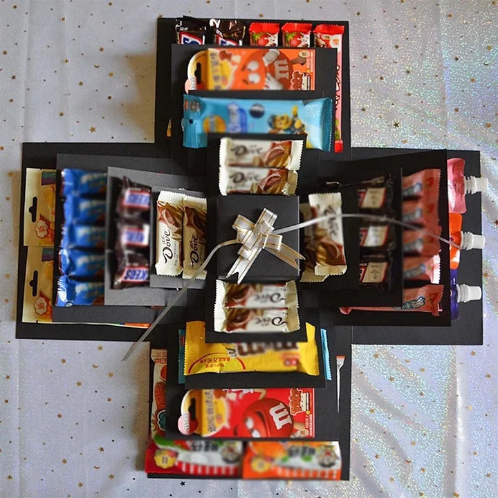 Radoša Ziemassvētku dāvanu kaste: 5 līmeņu pārsteiguma dāvanu kaste ar lenti