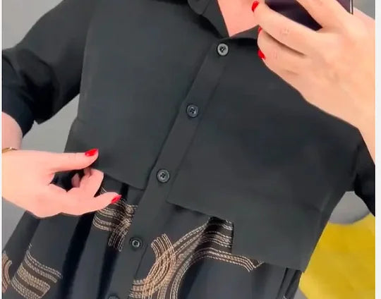 Izcila stila melna kleita