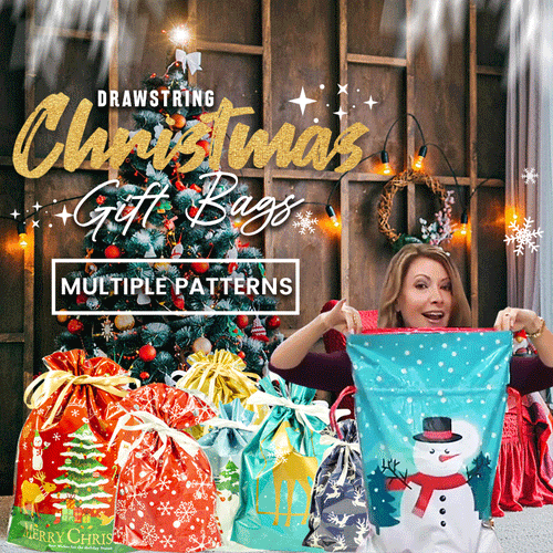 Ziemassvētku dāvanu maisiņi ar aukliņām🎅🌲Vien 15 gab. komplekts🎁