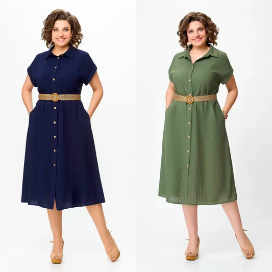 Ērta kleita ar jostiņu