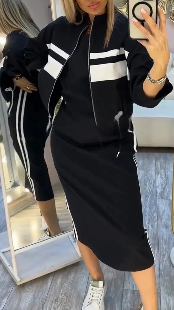 Rudens kleitas un žaketes komplekts