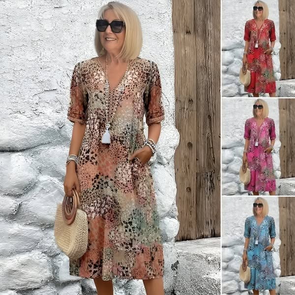 Elegant kleita ar izteiktu rakstu