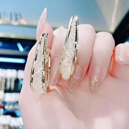 Varšavas auskari ar vara un kristāliem