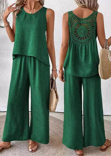 Divu daļu komplekts ar mežģīnēm