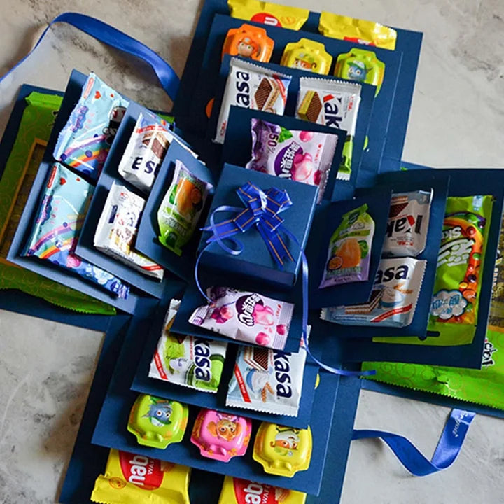 Radoša Ziemassvētku dāvanu kaste: 5 līmeņu pārsteiguma dāvanu kaste ar lenti