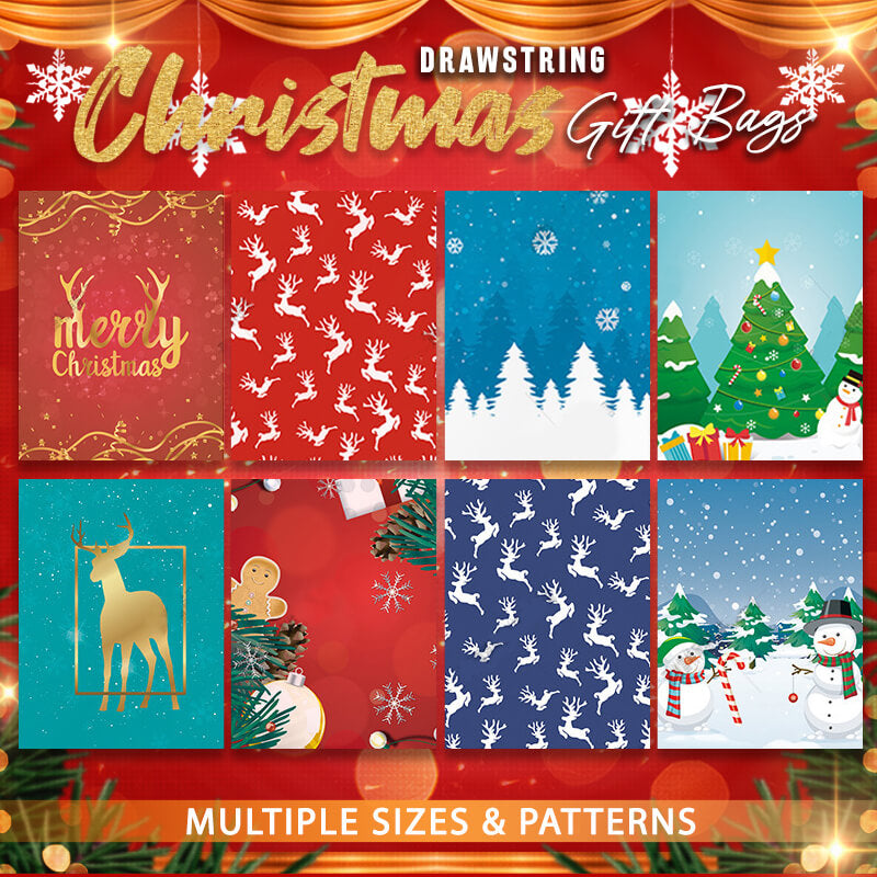 🎅🌲Kalėdinė akcija 🎁Kalėdiniai dovanų maišeliai su raišteliais - prekinis.lt