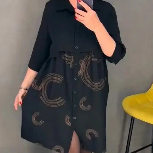 Izcila stila melna kleita