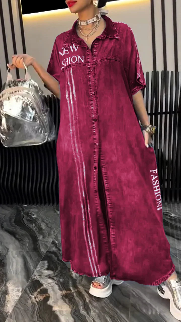 Ērta un stilīga džinsu kleita