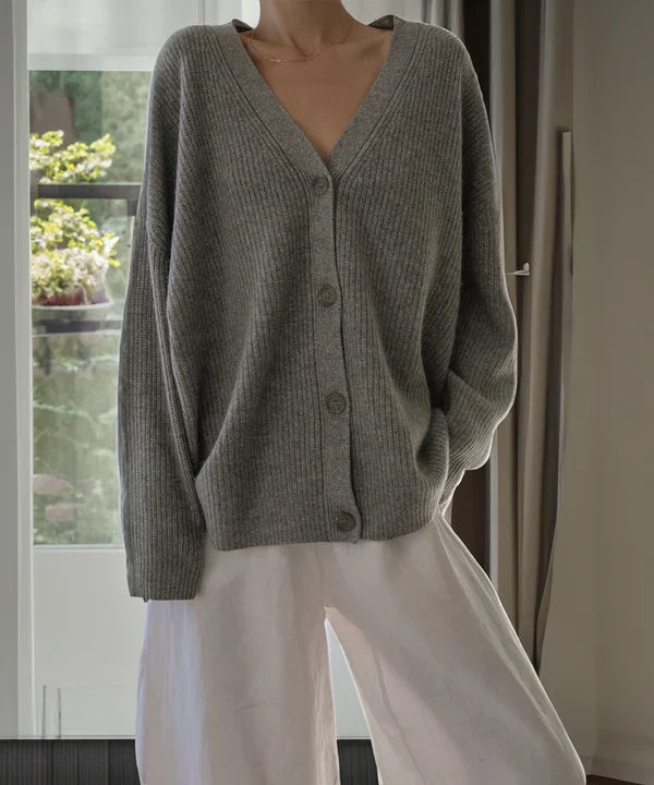 Kaschmir-Kokon-Strickjacke
