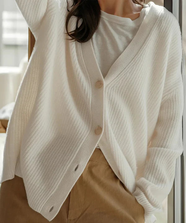 Kaschmir-Kokon-Strickjacke