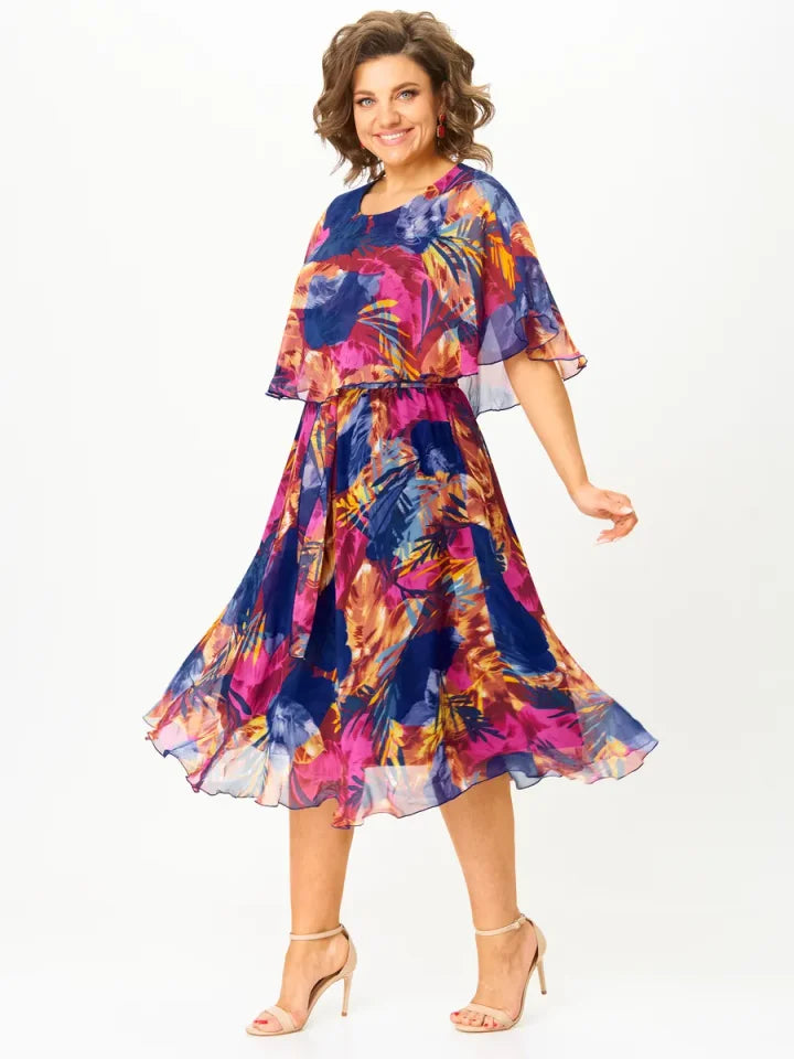 Krāsaina vasaras sieviešu kleita