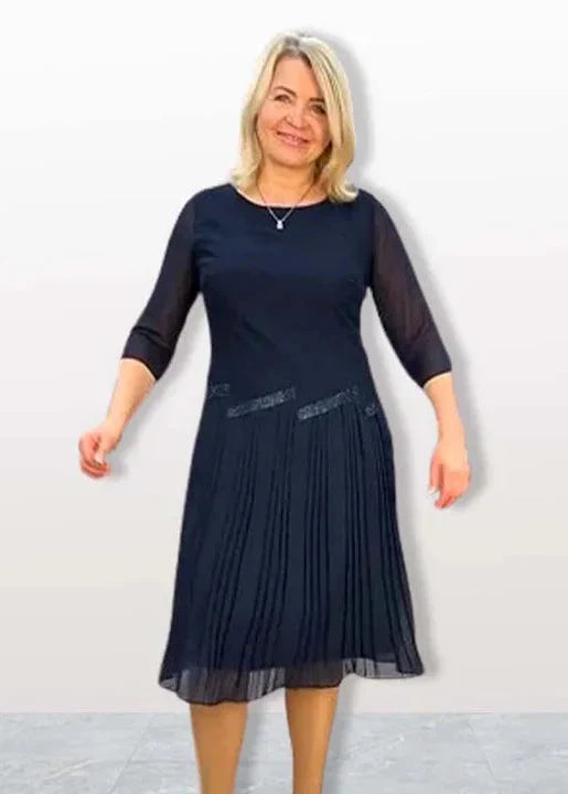 Sieviešu eleganta, krokota, elpojoša kleita