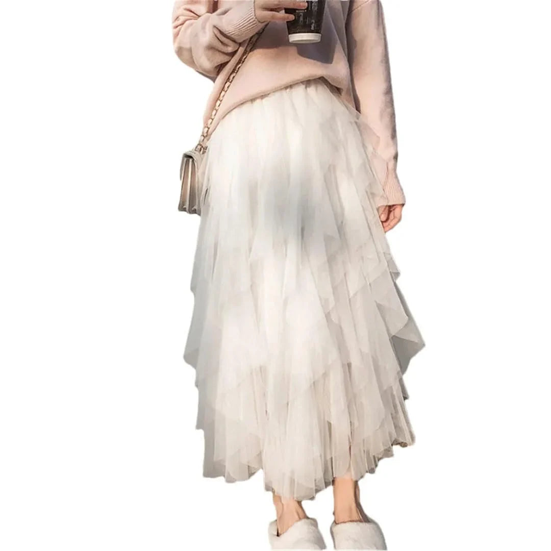 Sieviešu svārki ar augstu elastīgu jostu