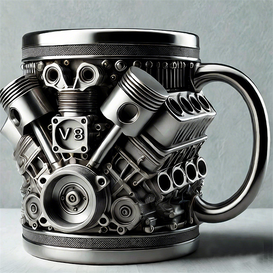 V-motora tērauda kauss