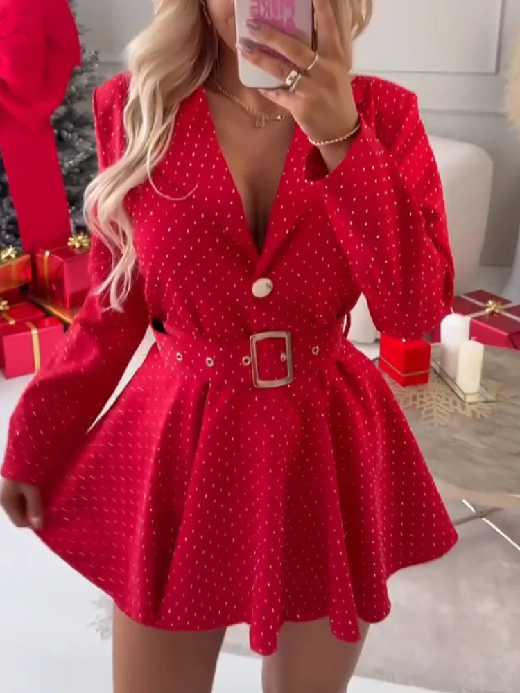 Žaketes kleita ar jostu