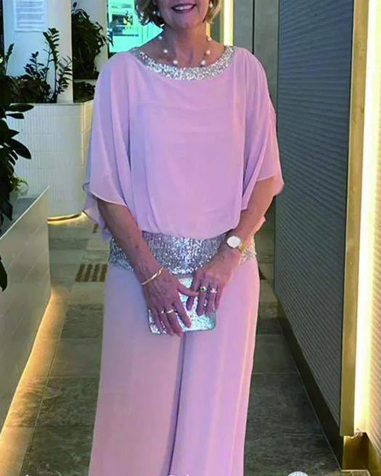 🌸 Elegants divdaļīgs komplekts ar krāsainiem spīdumiem