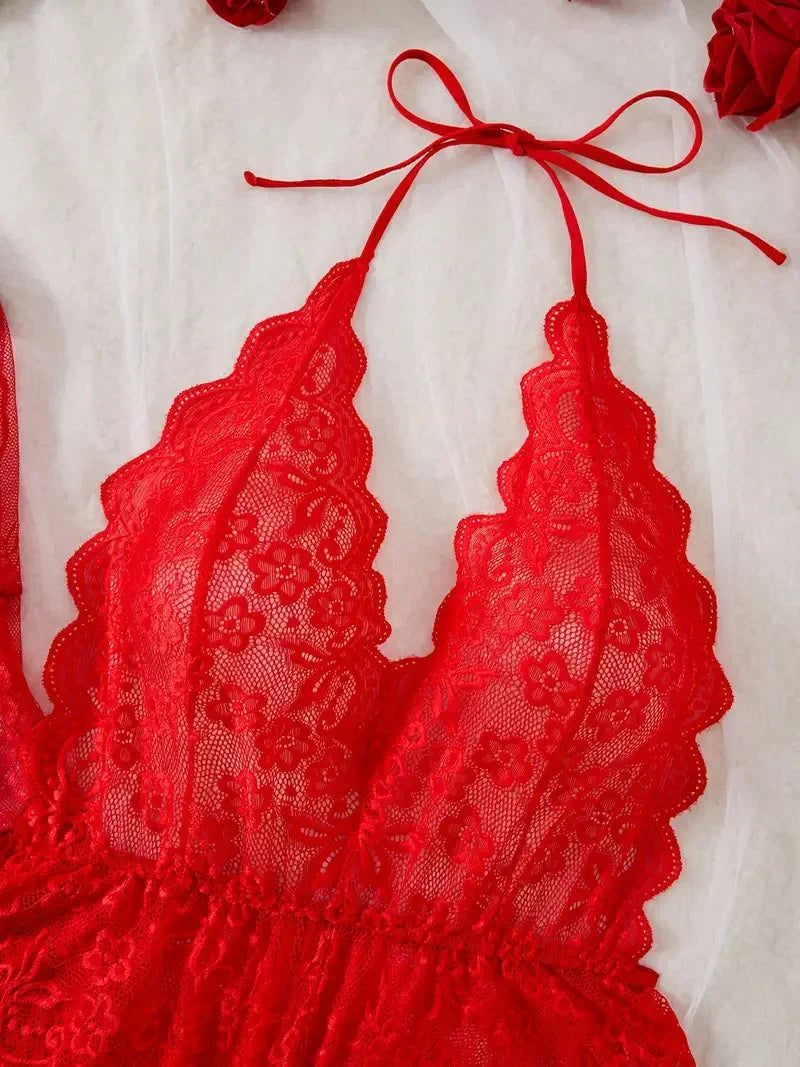 Sieviešu mežģīņu naktskreklu komplekts