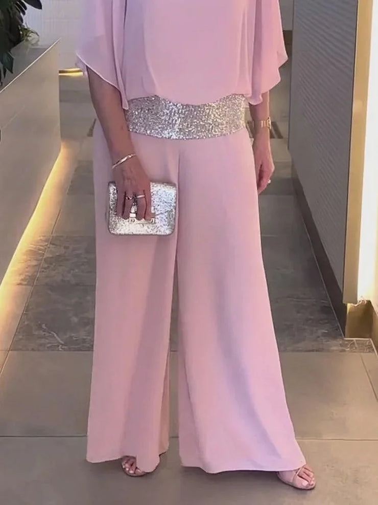 🌸 Elegants divdaļīgs komplekts ar krāsainiem spīdumiem