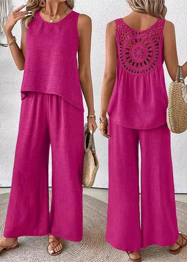 Divu daļu komplekts ar mežģīnēm