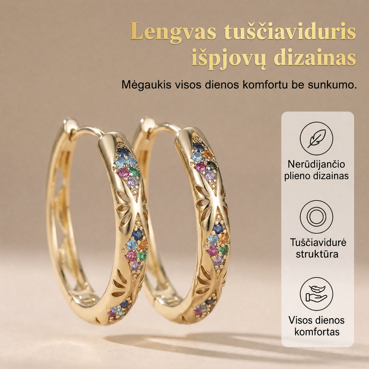 Mirdzošas kubiskā cirkonija stīpu auskari