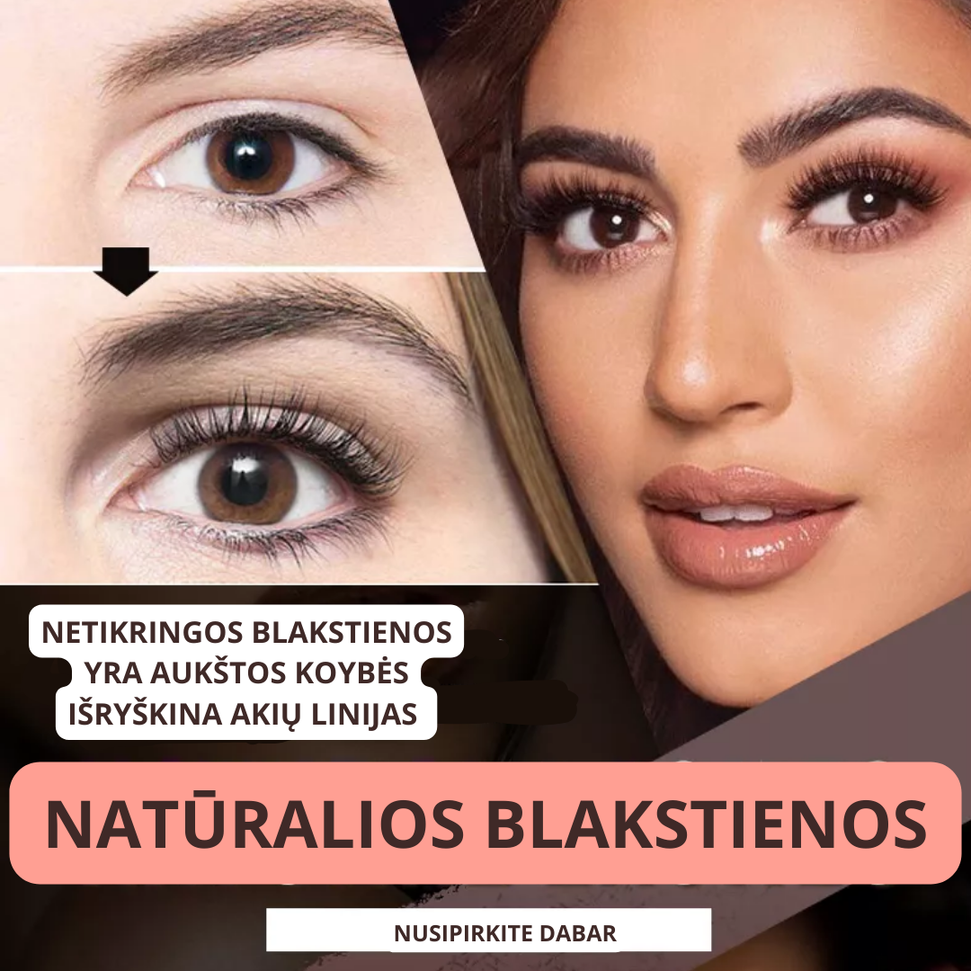 Neperšlampamos, lipnios, daugkartinio naudojimo dirbtinės blakstienos - prekinis.lt