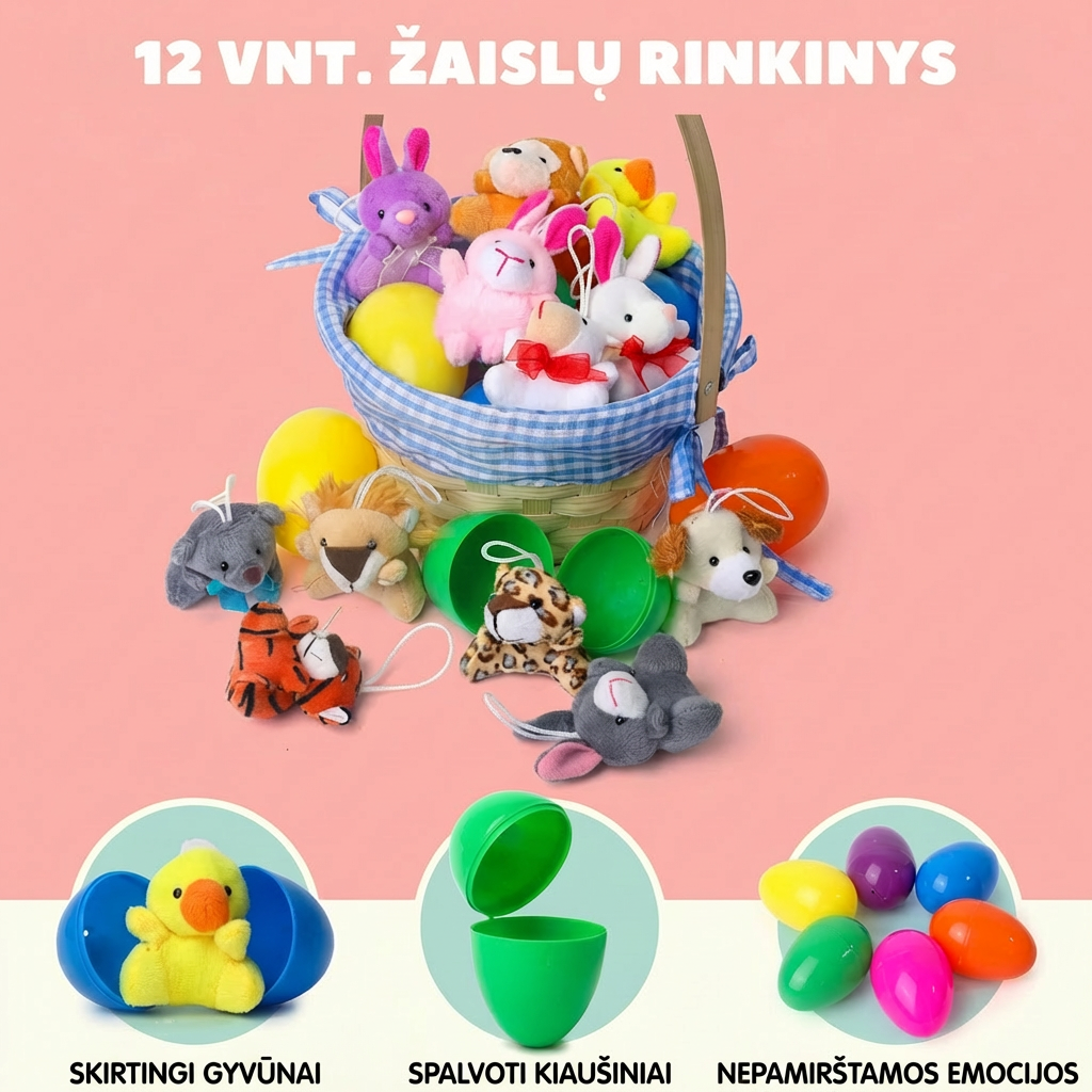 Lieldienu olas ar rotaļlietām iekšpusē