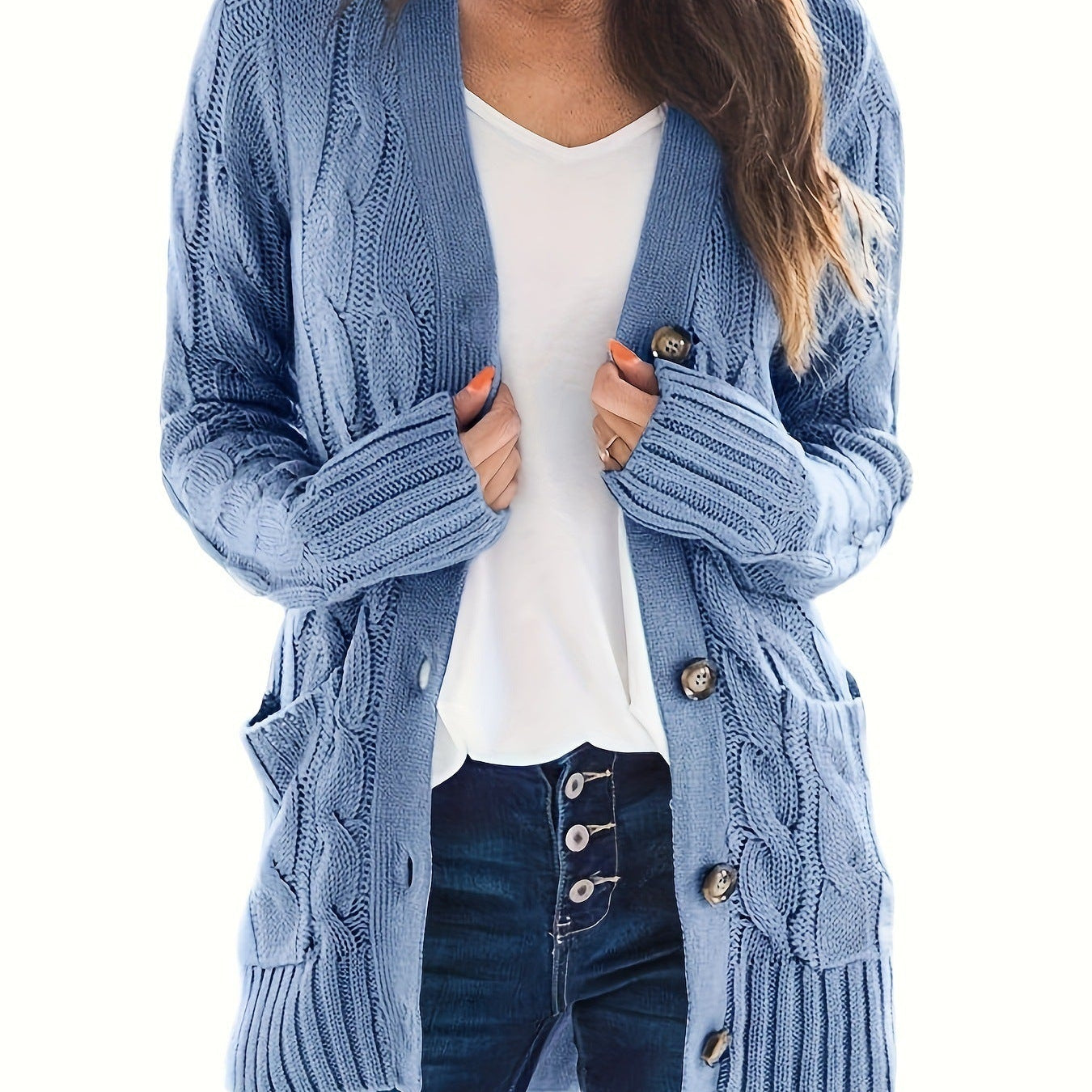 Sieviešu rudens džemperis ar midi rakstu