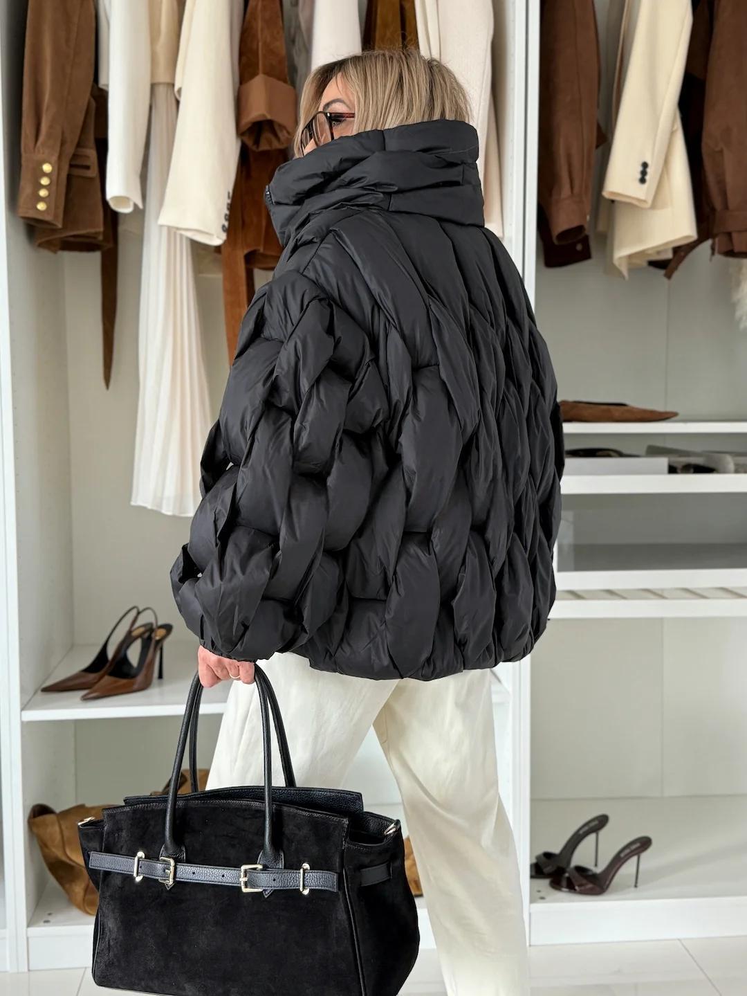 Sieviešu brīvā laika jaka ar apkakli