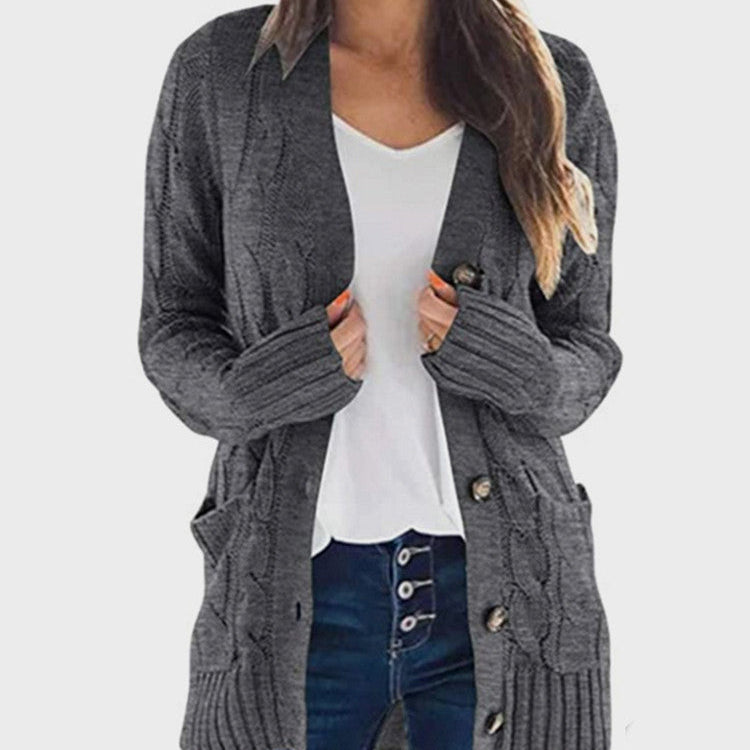 Sieviešu rudens džemperis ar midi rakstu