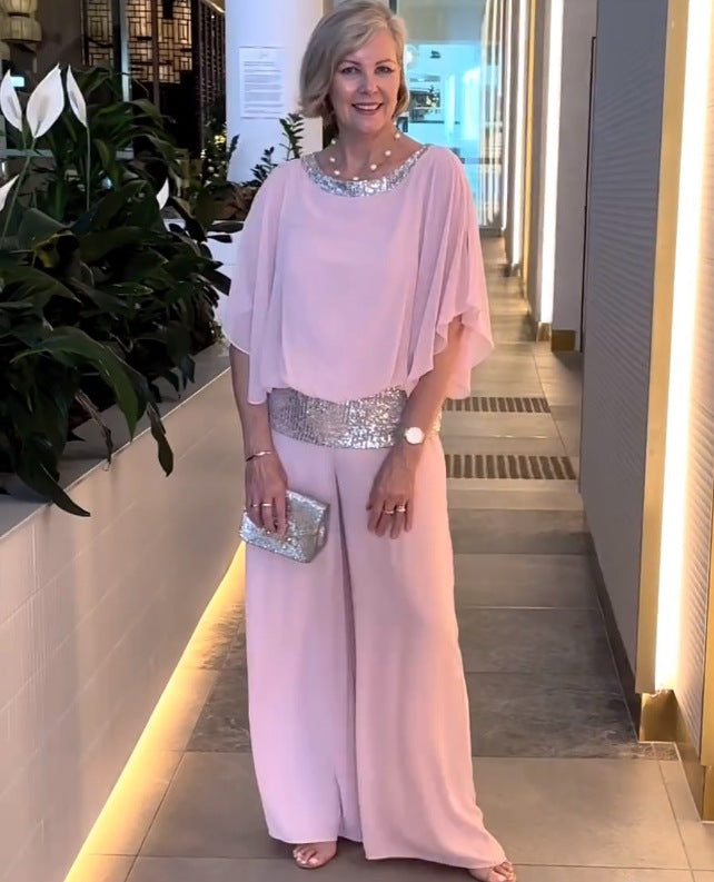 🌸 Elegants divdaļīgs komplekts ar krāsainiem spīdumiem