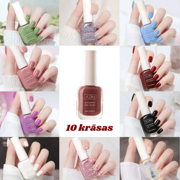 Ātri žūstoši, noņemami nagu lakas komplekts 10gab.