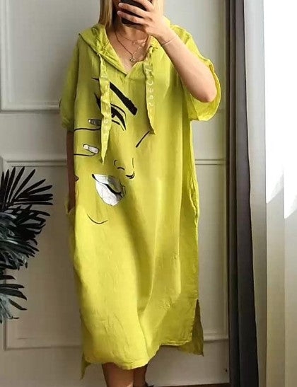 Dažādu krāsu ikdienas kleita