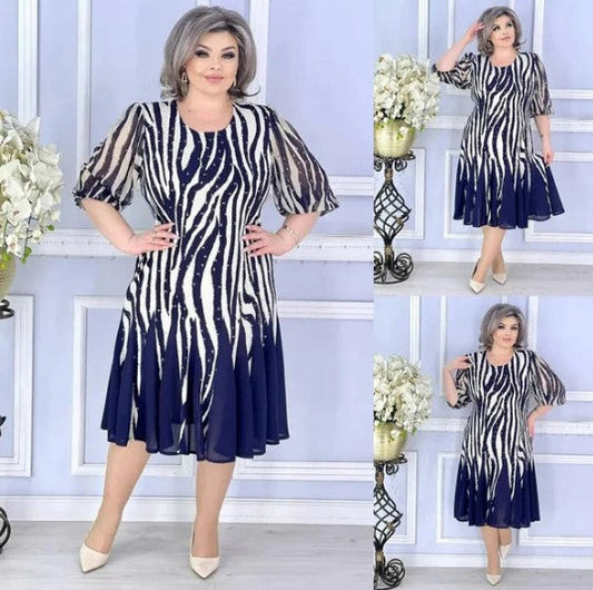 Kleita ar zebru rakstu