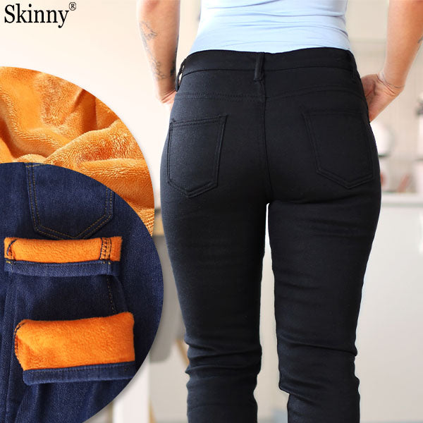 Skinny siltie ziemas džinsi