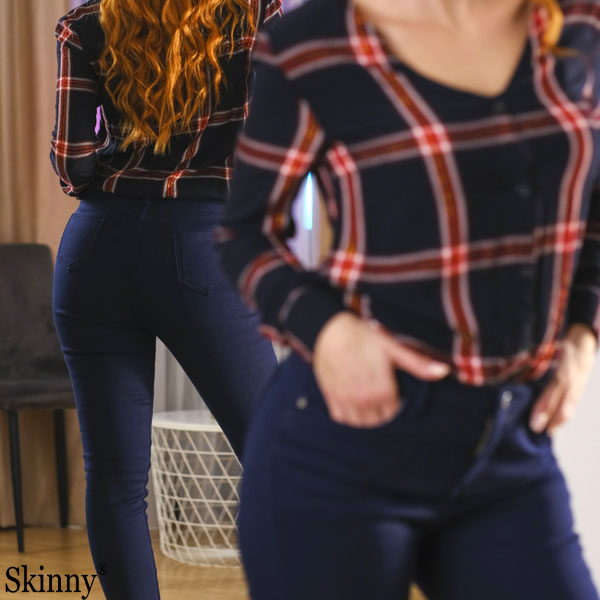 Skinny siltie ziemas džinsi