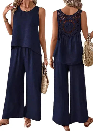 Divu daļu komplekts ar mežģīnēm